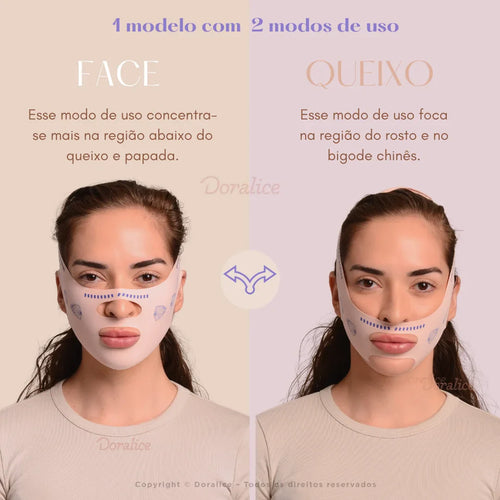 V-Revitalize™ - Máscara de Contorno Facial - Suaviza Rugas, Papada e Modela o Rosto