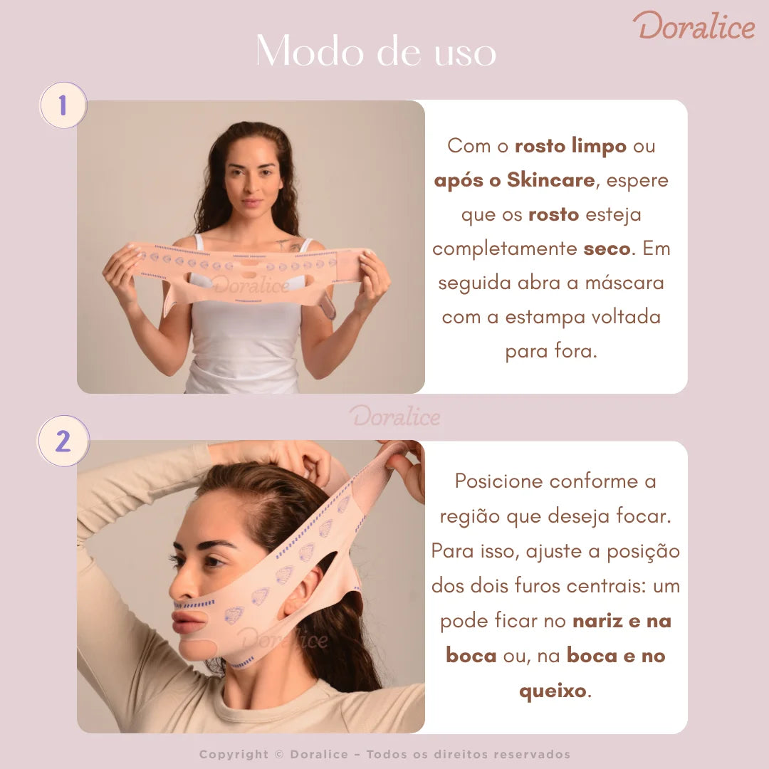 V-Revitalize™ - Máscara de Contorno Facial - Suaviza Rugas, Papada e Modela o Rosto