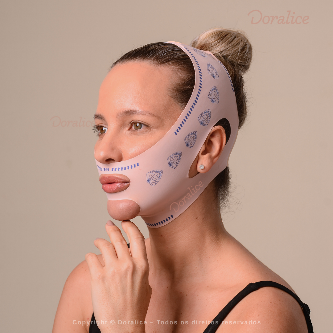 V-Revitalize™ - Máscara de Contorno Facial - Suaviza Rugas, Papada e Modela o Rosto