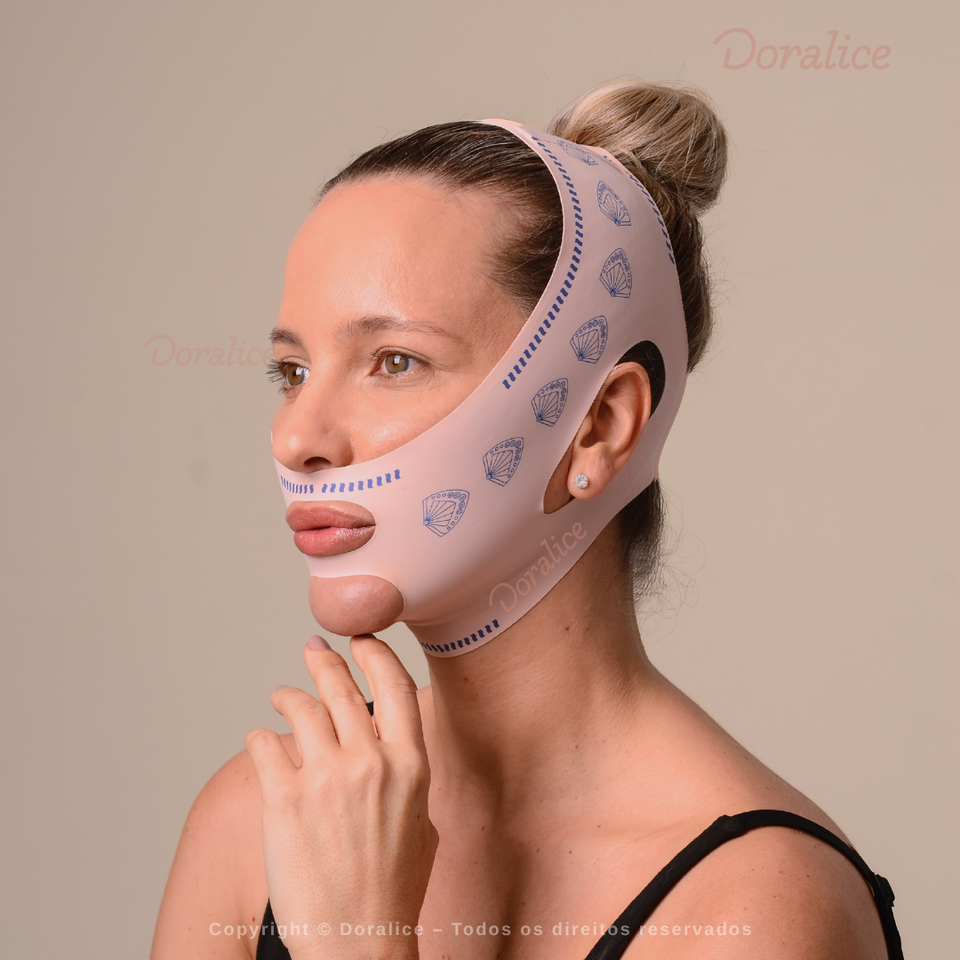 V-Revitalize™ - Máscara de Contorno Facial - Suaviza Rugas, Papada e Modela o Rosto